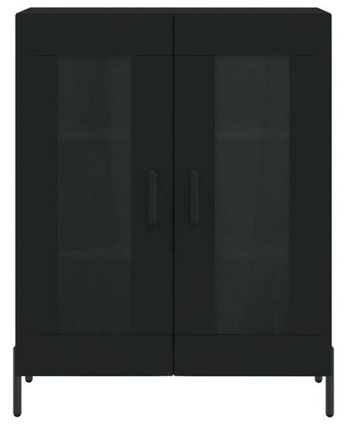 VidaXL Fekete Fa Magasszekrény - 69,5x34x180 cm