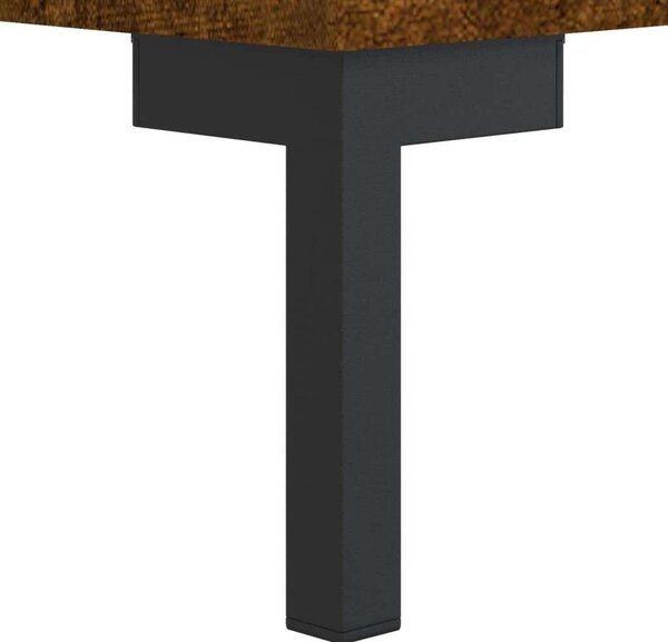 Füstös tölgy színű szerelt fa magasszekrény 69,5 x 34 x 180 cm