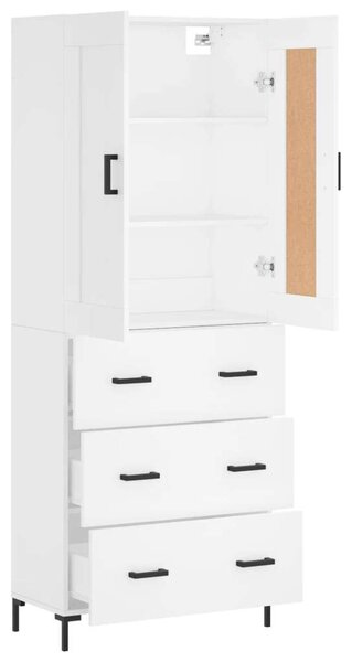 VidaXL Fehér Fa Magasszekrény - 180 cm