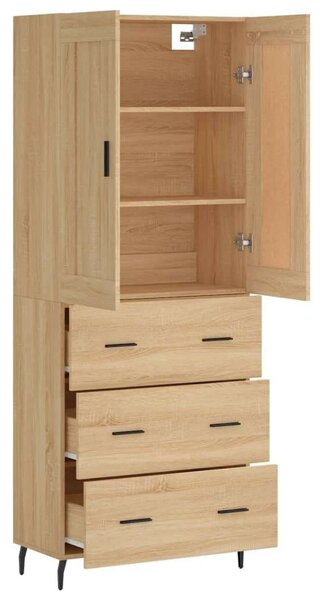 VIDAXL - Sonoma Tölgy Magasszekrény - 69,5x34x180 cm