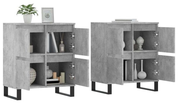VIDAXL - 2 db Beton Szürke Tálalószekrény - 120x35x70 cm