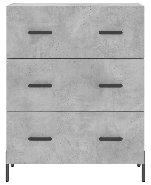 Modern Polcrendszer és Komód - Betonszürke - 69,5x34x180 cm