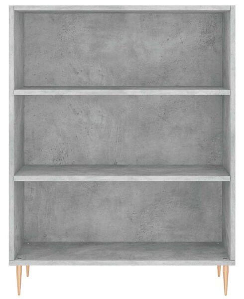 Betonszürke szerelt fa magasszekrény 69,5 x 34 x 180 cm