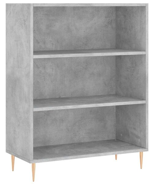 Betonszürke szerelt fa magasszekrény 69,5 x 34 x 180 cm