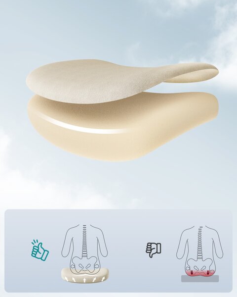 SONGMICS OBN088K01 ergonomikus irodai szék magasságállítással cappuccino bézs
