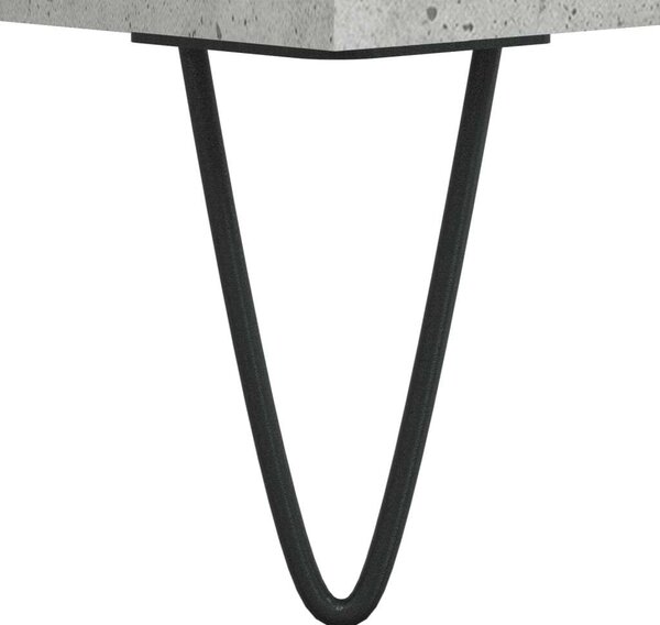 Betonszürke szerelt fa magasszekrény 69,5 x 34 x 180 cm