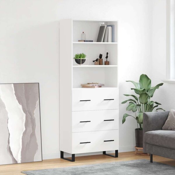 VidaXL fehér szerelt fa magasszekrény 69,5 x 34 x 180 cm