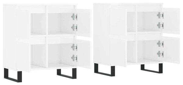 VidaXL Tálalószekrény - 2 db - Fehér Magasfényű - 120x35x70 cm