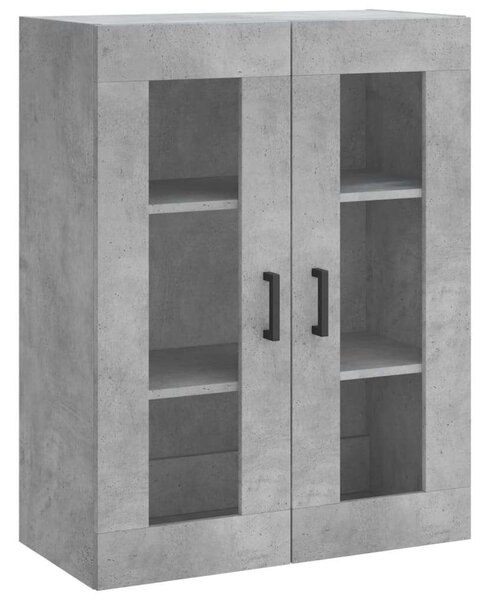 Betonszürke szerelt fa magasszekrény 69,5 x 34 x 180 cm