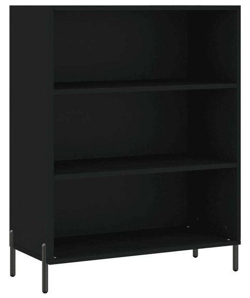Fekete szerelt fa magasszekrény 69,5x32,5x180 cm