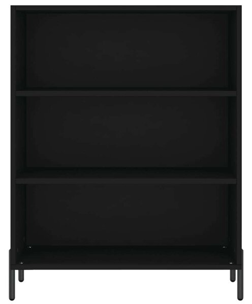 Fekete szerelt fa magasszekrény 69,5x32,5x180 cm