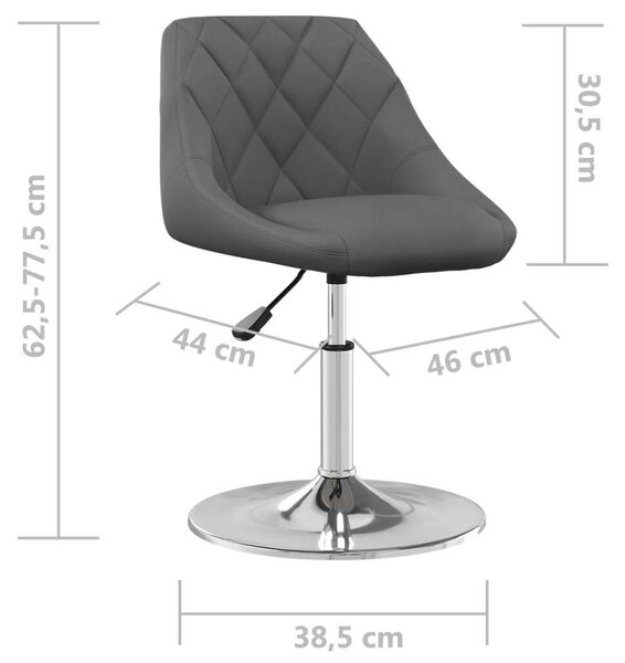 Modern Bársony Étkezőszék - Sötétszürke - 4 db - Magasságállítható