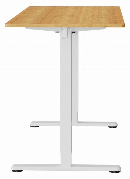 CSOMAGAJÁNLAT | LVN System Lite elektromos asztal + forgószék szett | Aranytölgy-fehér 140x60cm elektromosan állítható magasságú íróasztal + fekete forgószék