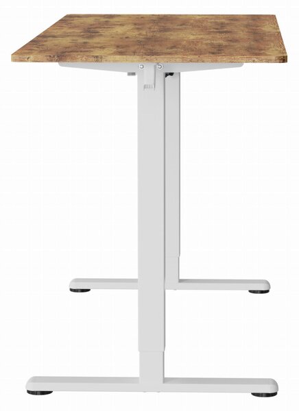 CSOMAGAJÁNLAT | LVN System Lite elektromos asztal + forgószék szett | Barna-fehér 140x60cm elektromosan állítható magasságú íróasztal + fekete forgószék