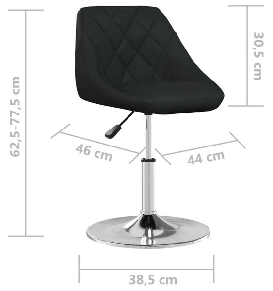 2 db fekete műbőr étkezőszék