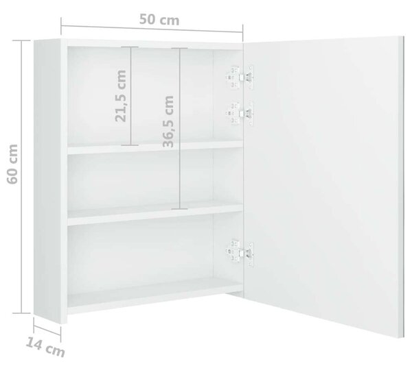 LED-es Tükrös Szekrény - 50x60 cm