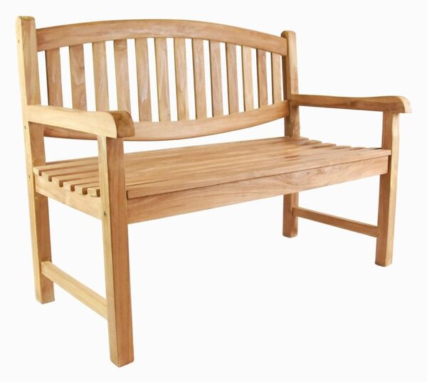 DIVERO 2 személyes pad kezelt teakfa 120 cm