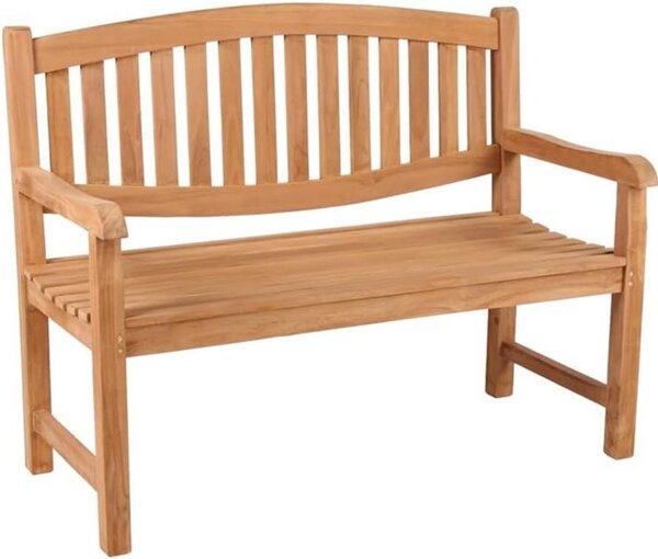 DIVERO 2 személyes pad kezelt teakfa 120 cm