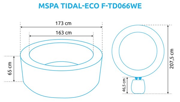 Felfújható masszázsmedence Marimex MSPA TIDAL-ECO F-TD066WE