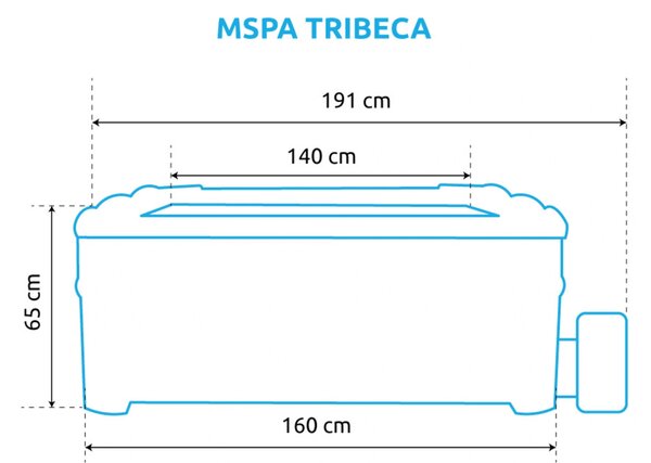 Felfújható masszázsmedence Marimex MSPA Tribeca F-TR062W merev szerkezettel
