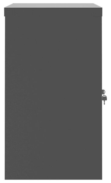 Acél Irattartó Szekrény - 90x40x70 cm - Fekete
