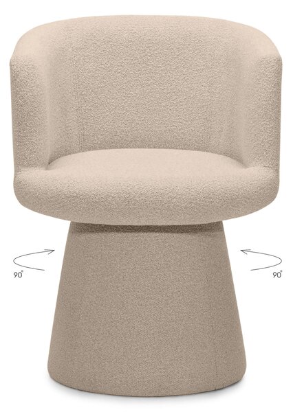Forgatható design szék YATO, bézs Loop 04