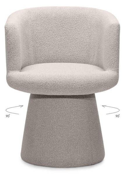 Forgatható design szék YATO, szürke-bézs Loop 06