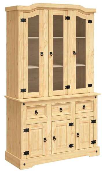 VidaXL Corona Tömörfa Tálalószekrény - 112x43x196 cm