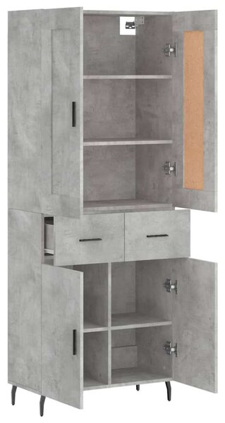 Balena Magasszekrény - Betonszürke - 69,5x34x180 cm