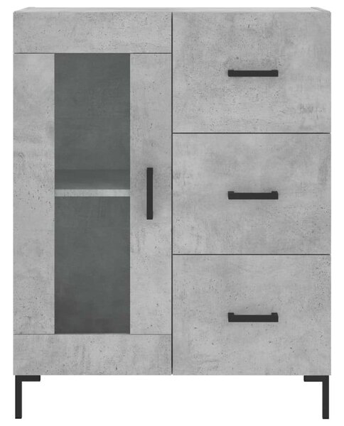 Modern Magas Szekrény - Betonszürke - 69,5x34x180 cm