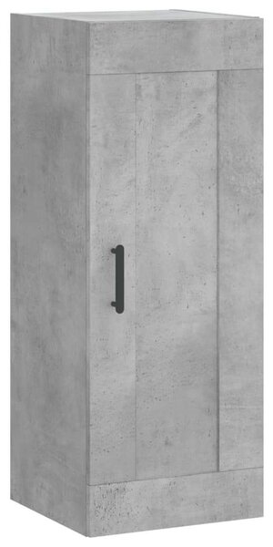 Betonszürke szerelt fa magasszekrény 34,5x34x180 cm
