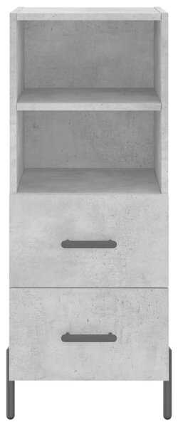Betonszürke szerelt fa magasszekrény 34,5x34x180 cm