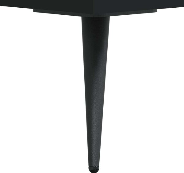 Fekete szerelt fa magasszekrény 69,5 x 34 x 180 cm