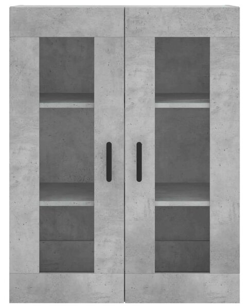 Betonszürke szerelt fa magasszekrény 69,5 x 34 x 180 cm