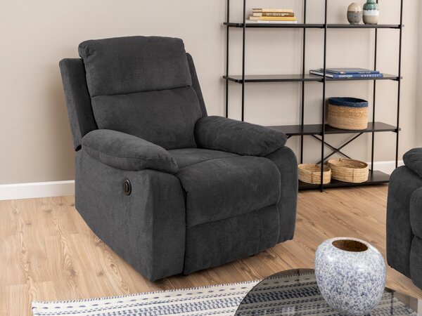 Relax fotelágy Norsica 438, Kárpit, 98x90x95cm, Sötétszürke