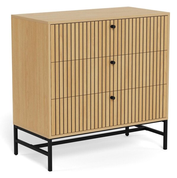 Komód Norsica Levala 100, Laminált forgácslap, 80x81x40cm, Világos tölgy