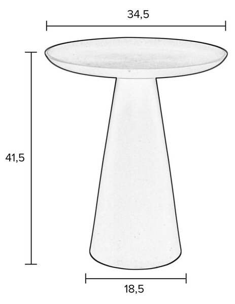 Fém kerek tárolóasztal ø 34,5 cm Ringar – White Label