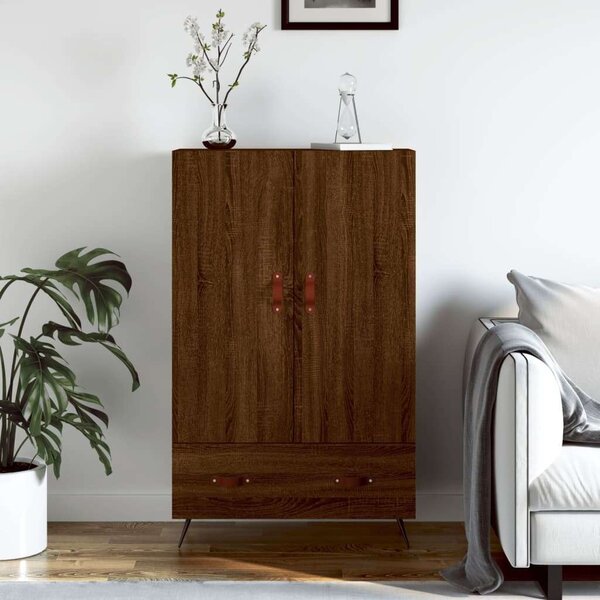 VidaXL barna tölgyszínű szerelt fa magasszekrény 69,5 x 31 x 115 cm