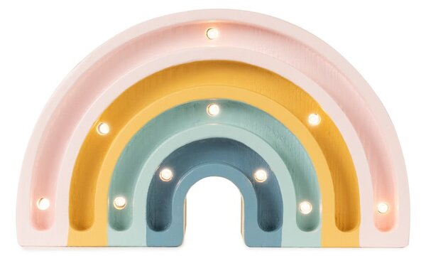 Rainbow pasztellszínű borovi fenyő asztali lámpa, szélesség 20 cm - Little Lights