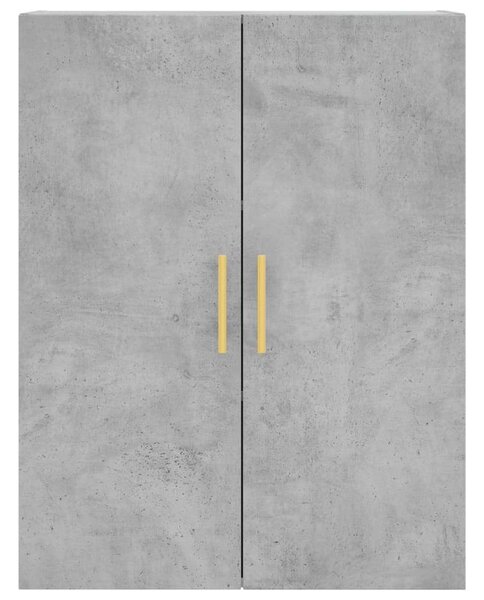 Betonszürke szerelt fa magasszekrény 69,5 x 34 x 180 cm
