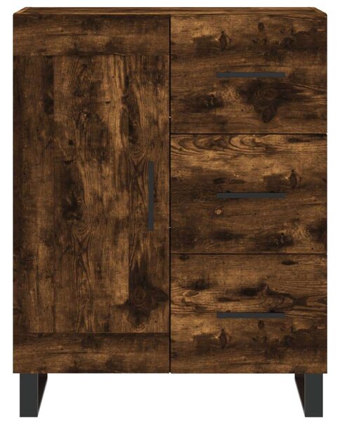 Füstös tölgy színű szerelt fa magasszekrény 69,5 x 34 x 180 cm