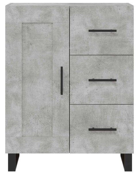 Betonszürke szerelt fa magasszekrény 69,5 x 34 x 180 cm
