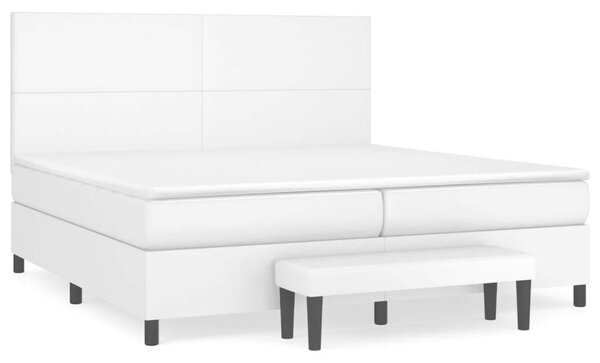 VidaXL Ágy - 200x200 cm - Fehér Műbőr