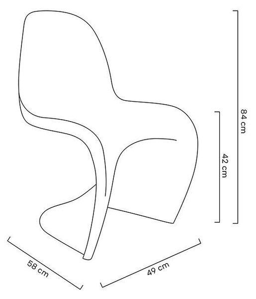 Modesto Design Hover Polipropilén Szék Fekete Matt