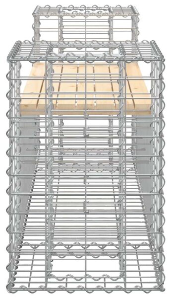 Gabion Kertpad - Fenyőfa Ülőlappal - 183cm