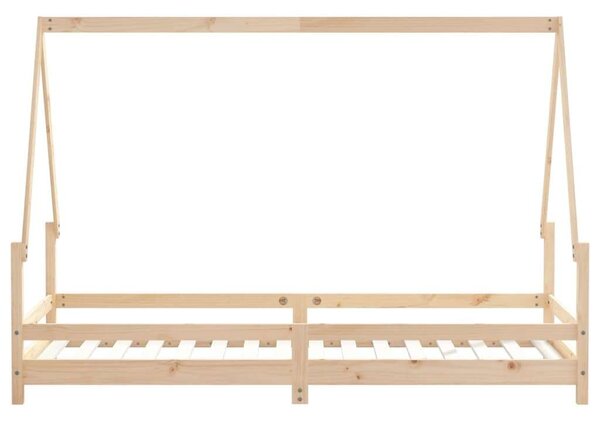 VidaXL gyerek tömör fenyőfa ágykeret 90 x 200 cm