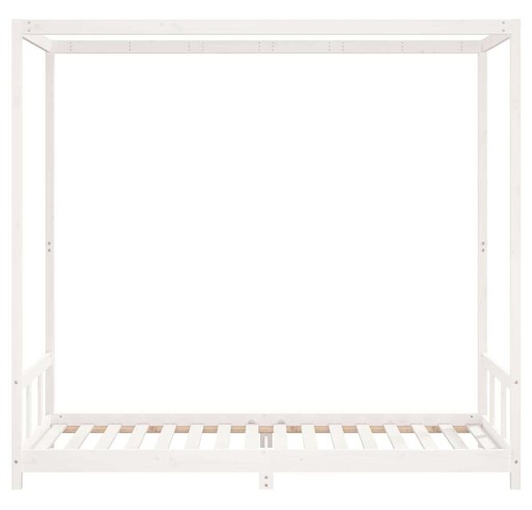 VidaXL fehér gyerek tömör fenyőfa ágykeret 90 x 200 cm