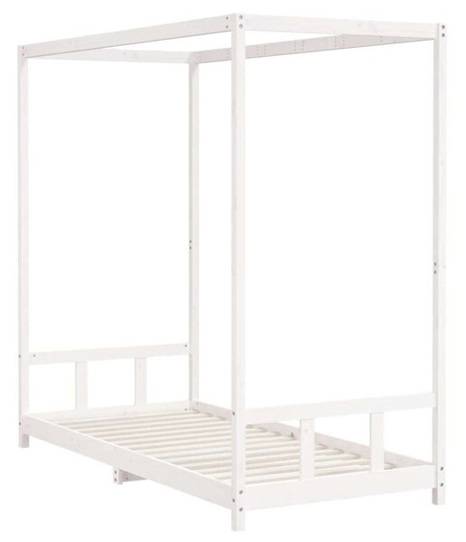 VidaXL fehér gyerek tömör fenyőfa ágykeret 90 x 200 cm