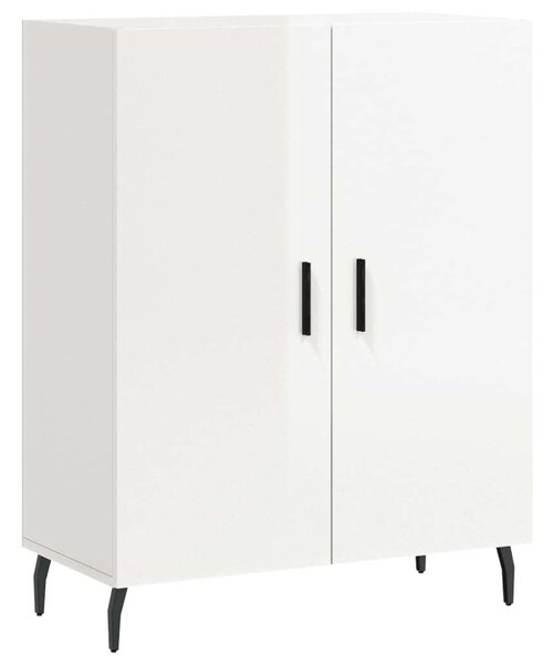 HomeElegance - Fehér Magasfényű Tálalószekrény - 69,5x34x90 cm