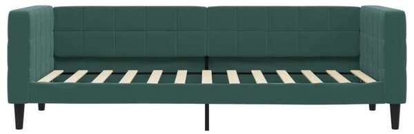 VidaXL sötétzöld bársony heverő matraccal 80 x 200 cm